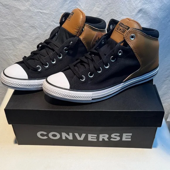 🆕 Converse All Star Black and Brown Sneakers - Picture 3 of 9
